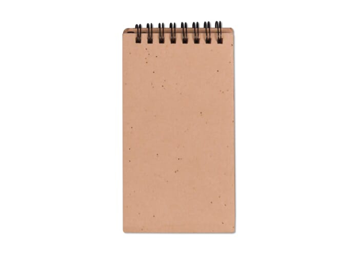 Carnet spirale personnalisable papier ensemencé Marron clair
